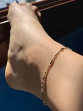 Tobillera con cuentas bohemias brillantes para mujer, cadena de pierna, con borla tobillera, accesorios de joyería Vintage para pies, 1 unidad