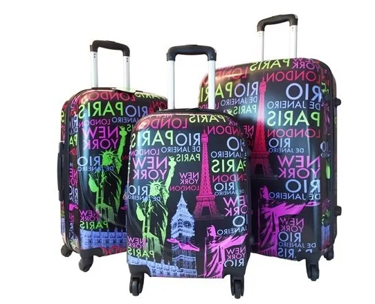 Juego de 3 maletas Diseño elegante, 4 ruedas giratorias, Equipaje de viaje  100% ABS Robusta Maleta 20 \