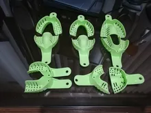 10 uds/set plástico Dental de acero impresión bandeja de impresión de malla de metal 10 Uds de plástico materiales de Metal impresión Dental bandejas