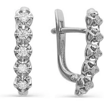 

Master brilliant earrings with 10 diamonds in white gold
