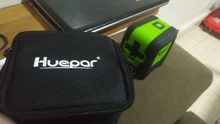 Huepar-Herramienta de alineación láser autonivelante de 2 líneas, instrumento de nivelado y alineación con láser de color rojo y verde, líneas cruzadas horizontal y vertical, 4 grados, base magnética