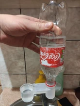 Botella de agua transparente de plástico portátil, bebedor y alimentador de aves, taza, jaula de pájaro, accesorios, bebedero, tazón de agua