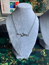 Negro/Blanco joyería collar de terciopelo Cadena de busto soporte Rack