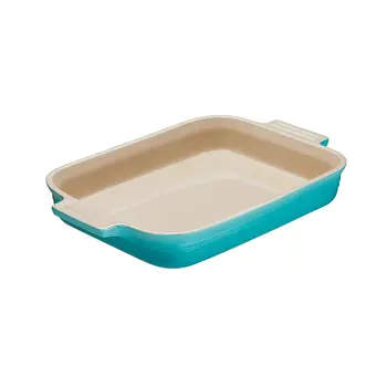 

Le Creuset rectangular dish stoneware, 32 cm, color: green-blue cookware