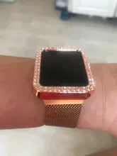 Funda de diamante para Apple Watch 5, 44mm, 40mm, iWatch Series 4, protector de pantalla, funda de PC para Apple Watch 3, 38mm, 42mm