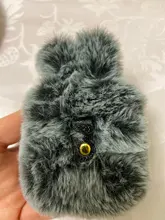 Ear-Fur-Case Capa Carabiner Plush-Cover Apple Airpods Rabbit Soft Wireless for 1-2/Wireless/Charging-fluffy-box