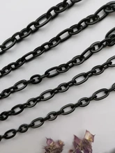 Cable dorado de acero inoxidable para fabricación de joyas, 1 metro, cadena plana elegante de 3:1, suministros de joyería al por mayor