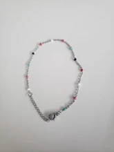 Pulsera tobillera de pies coloridos de acero inoxidable, brazalete con cuentas esmaltadas por satélite de 2mm, novedad