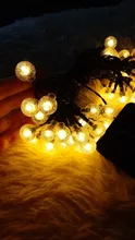 Garland String-Lights Flash Crystal-Ball Solar-Lamp Wedding-Decoration Fairy Christmas