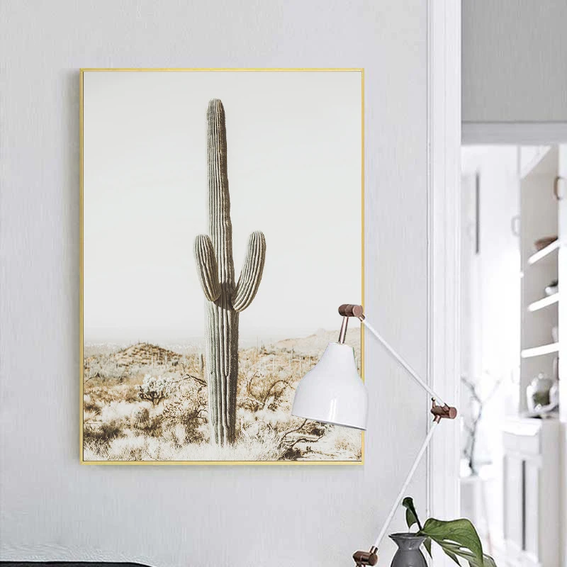 Desert Print, Saguaro Wall Art Canvas Painting Home Decoration