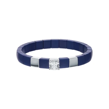 

Silver Bracelet with ceramics and cubic zirconia sunlight