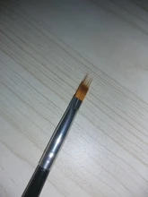Pincel dentado para uñas, pluma de mezcla gradiente a cuadros, encaje de bolígrafo, mango de madera, nailon, suave, profesional, herramientas de manicura, 1 Uds.