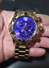 TEMEITE moda militar reloj de cuarzo de los hombres 3D esfera azul correa de acero inoxidable superior de la marca de lujo de dorado grande Dial relojes de pulsera 2021