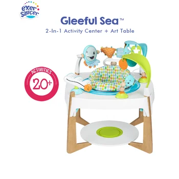

Exersaucer by evenflo Gleeful Sea 2 in 1 Activity Center & Art Table Baby Toy