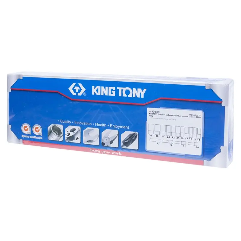 Набор головок торцевых KING TONY 4215MR (15 предметов)