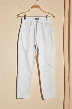 

Trendyol Ripped Detailed High Bel Mom Jeans TWOSS20JE0413
