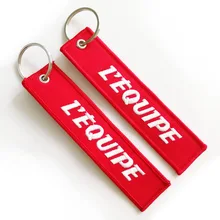 Вышивка брелок Высокое качество вышивка брелок 13*3 см с металлическим кольцом как индивидуальный дизайн