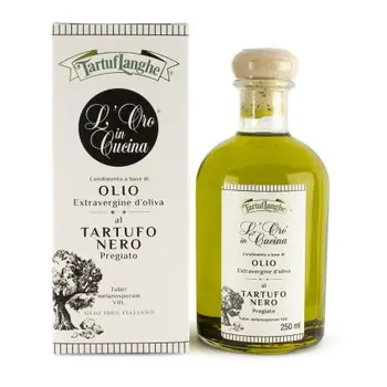 

Condimento a base di Olio Extravergine di Oliva al Tartufo Nero Pregiato - 250ml