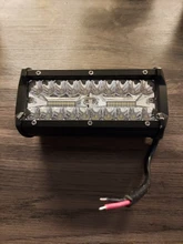 Barra de luz LED de 7 pulgadas para conducción todoterreno, haz combinado de 3 filas para barco, coche, Tractor, camión, 4x4, SUV, 12V y 24V, 2 uds.