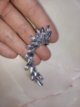 2021 nueva moda elegante Vintage Punk gótico para la oreja, de estrás de cristal brazalete de Clip de perno pendientes 1E321