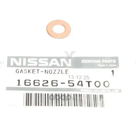 1662654T00 Nissan ПРОКЛАДКА ТОПЛИВНОЙ ФОРСУНКИ / GASKET-NO