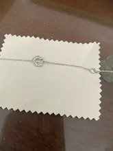 Pulsera de perlas de imitación de estrella de luna de ANENJERY pulsera de plata de ley 925 con gradiente de zirconia de piedra lunar para mujer S-B304