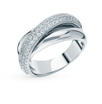 

Silver ring with cubic zirconia sunlight sample 925