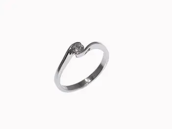 

Solitaire in 0.15 carat white gold with Diamond