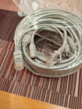 ANPWOO 5M/10M/20M/30M opcional, 2,1mm/5,5mm jack RJ45 + DC de extensión Ethernet Cable CCTV para cámaras IP sistema NVR