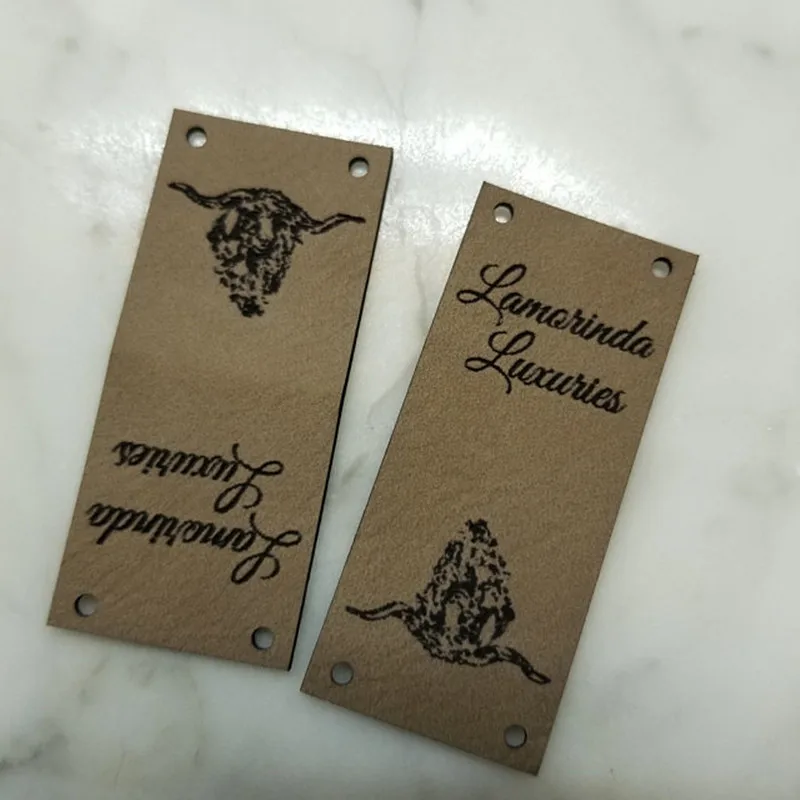 Customized Logo printing Handmade tags Crochet, tags for handmade items,  faux leather tags, crochet labels ，Leather knitting ta