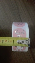 Pegatinas de agradecimiento láser para paquete de regalo, etiquetas de sellado rosa y negro, adhesivo redondo de papelería, 500 Uds.
