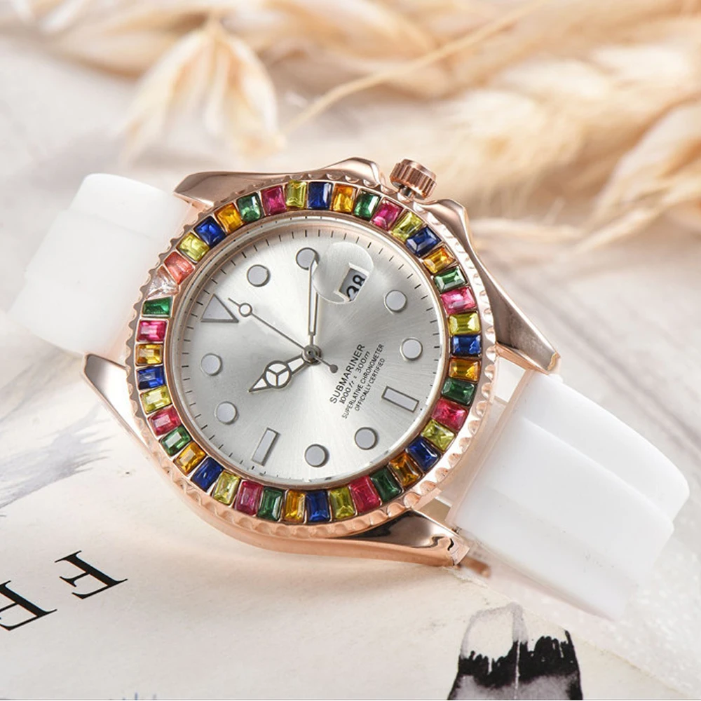 2019 винтажные мужские часы с цветным бриллиантом Ретро модные наручные
