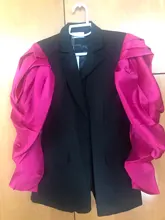 Female Blazers TWOTWINSTYLE Plus-Size Fashion Clothing Patchwork Autumn Color New Hit