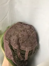 Peluca de cabello sintético para mujer, pelo negro y verde de 24 pulgadas con volante grande y flequillo, estilo africano y americano, fibra resistente al calor