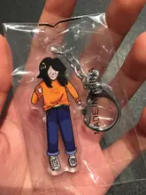 FANGQINGMAO-llavero personalizado de acrílico, charm, transparente, de plástico epoxi, transparente