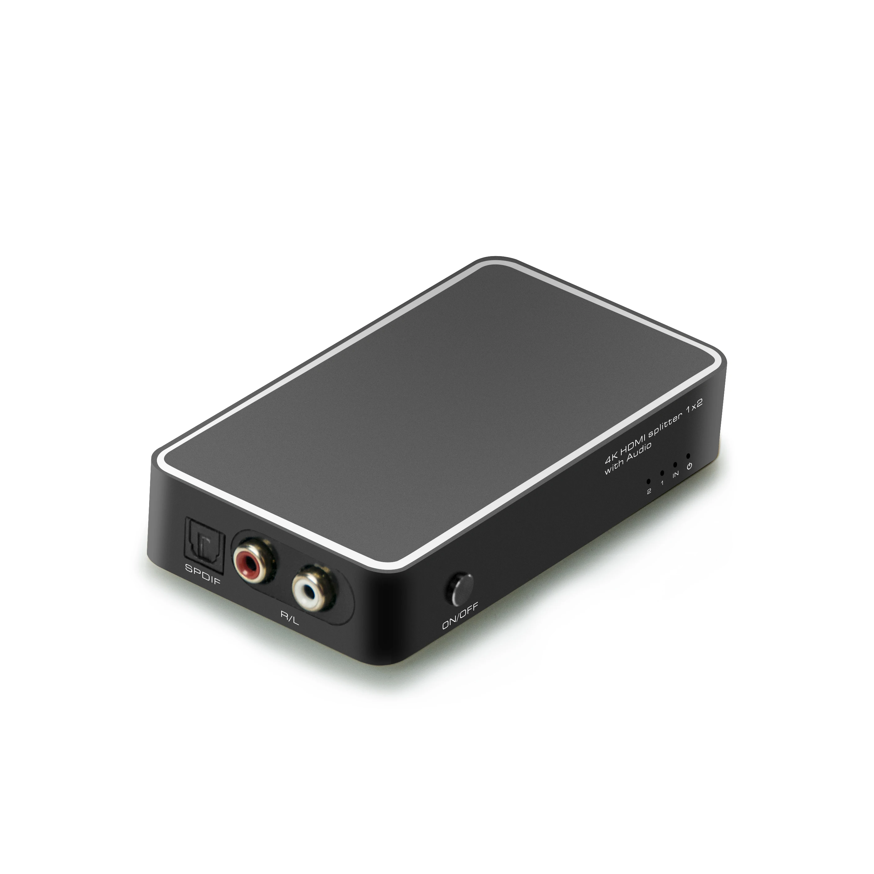GCR Разветвитель HDMI v2.0 на 2 порта 4K@60Hz RCA Stereo для подключения телевизора монитора