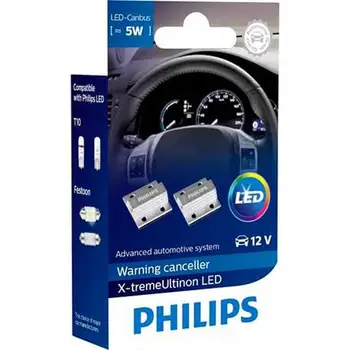 

12956X2 - 2 errorer cancelers-flicker Philips CANbus LED lamps 5W 12V5W
