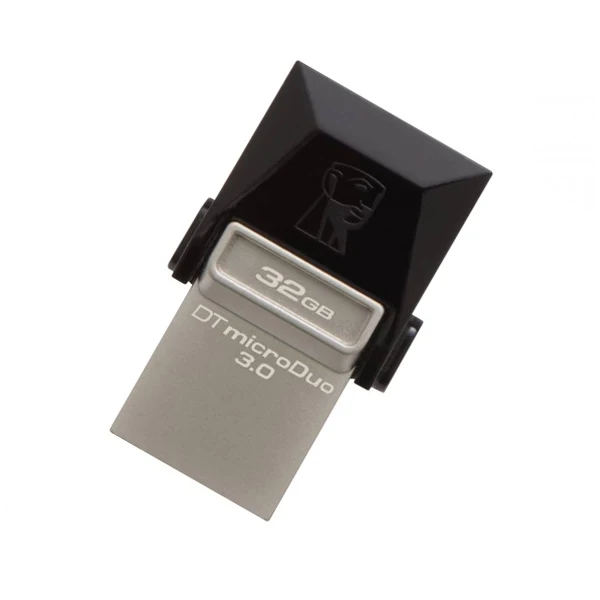 USB и Micro USB карта памяти kingston DTDUO3 32 Гб USB 3,0 черный серый