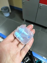 1 caja de PC lleno de confort de los tapones para los oídos de reducción de ruido de silicona suave tapones de oído soga de PVC tapones para los oídos de protección para la natación para dormir