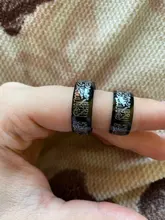 Modyle-anillos de acero de titanio para hombres y mujeres, anillo vintage de Dios árabe, con palabras islámicas musulmanas, de moda