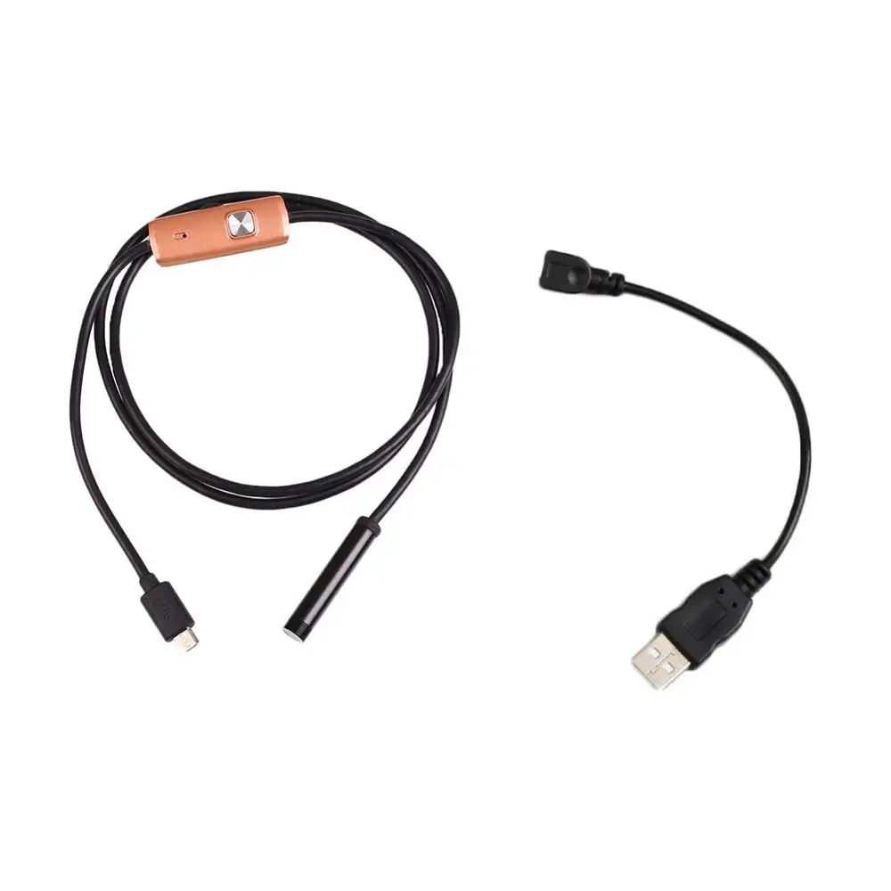 1 м 7 мм 1,3 мегапиксельный эндоскоп видео водонепроницаемый осмотр USB с OTG для Android Phone PC - Цвет: Hard line