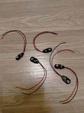 5 unids/lote 15CM PP3 MN1604 batería de 9V Clips conector hebilla que tipo de conexión de Cable 9V batería sostenedor de la Clip Snap conectores de Cable