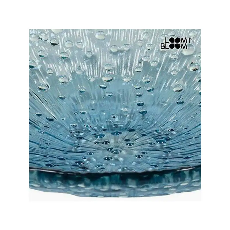 Центральный элемент из переработанного стекла(42x42x11 см) синий
