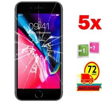 5x プロテクター強化ガラス apple の iphone 5 6 プラス/6 S + (Generico 、ないフル参照情報) ワイプ