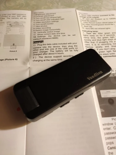 Отзыв о товаре Нательный видеорегистратор Vandlion A8, автомобильная магнитная мини-видеокамера с ночным видением от пользователя V***h
