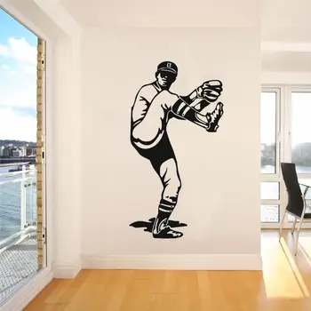 

Guy Pitcher Baseball Player Vinyl Wall Art Baseball Sports Sticker Home Living Room Decoration Removable A002678