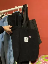 MABULA-Bolso de compras de pana plegable, informal, ecológico, de alta calidad, bolso reutilizable para las compras, ligero