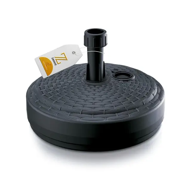 ZANVIC umbrella Bases made of high quality polyethylene with refillable capacity of 18 litres Deska round 39cm black