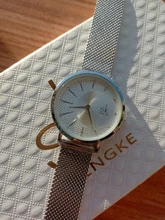 SK-Reloj de pulsera superfino para mujer, de malla plateada, de acero inoxidable, informal, de lujo, 2020