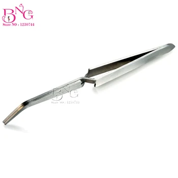 

1PC DIY Hand Clip Nail Art Tweezers Rhinestones Gem Decor Black Eyelash Anti-static Acrylic Gel Picking Tool